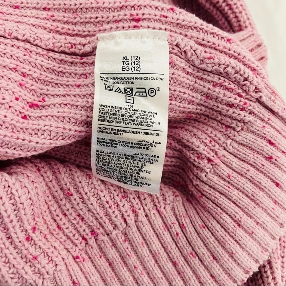 OLD NAVY Shaker-Stitch Cardigan Rose Speckled Size XL(12) Fits Women Small